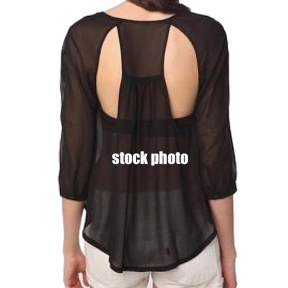 black sparkly sheer top